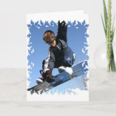 Teenager Snowboarden Grußkarte Karte (Vorderseite)