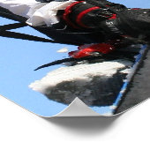 Teenager-Snowboarder-Poster Poster (Ecke)