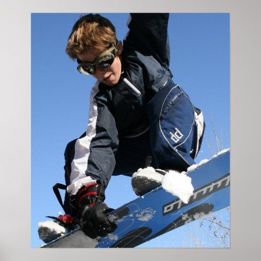 Teenager-Snowboarder-Poster Poster (Vorne)
