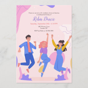 Teenager Tanzparty Einladung