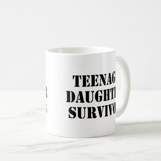 Teenager-Tochter Survivor Kaffeetasse (VorderseiteRechts)
