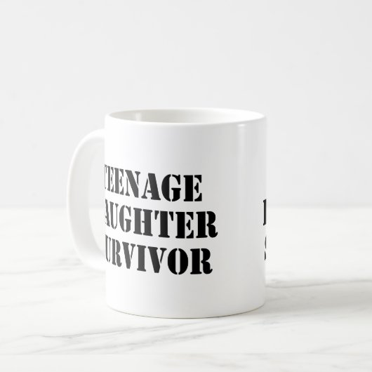 Teenager-Tochter Survivor Kaffeetasse (Vorderseite Links)