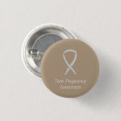 Teenagerbewusstsein Weißes Band Button (Vorne & Hinten)
