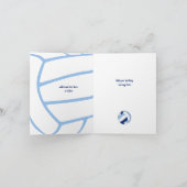 Teenagerblauer Volleyball Geburtstag Karte (Innenseite)