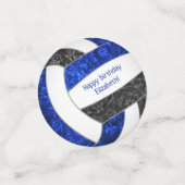 Teenagerinnen schwarzes Volleyball Party Konfetti (Klein Vorderseite)