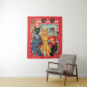 Teenagerkatzen des Mittelalters in einem Abendesse Wandteppich (Beispiel)