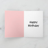 Teenagermädchen im Frühling Karte (Innenseite)