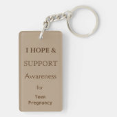 Teenagerschwangerschaft Engel Awareness Ribbon Sch Schlüsselanhänger (Rückseite)