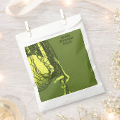 Teengelbes Netz und Volleyballsport Geschenktütchen (Ausgeschnitten)