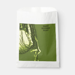 Teengelbes Netz und Volleyballsport Geschenktütchen