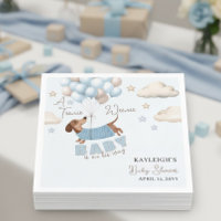 Teenie Weenie Dachshund Ballons Baby Shower Blau