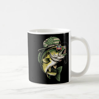 Teens boy camo bass fishing american flag fishing kaffeetasse