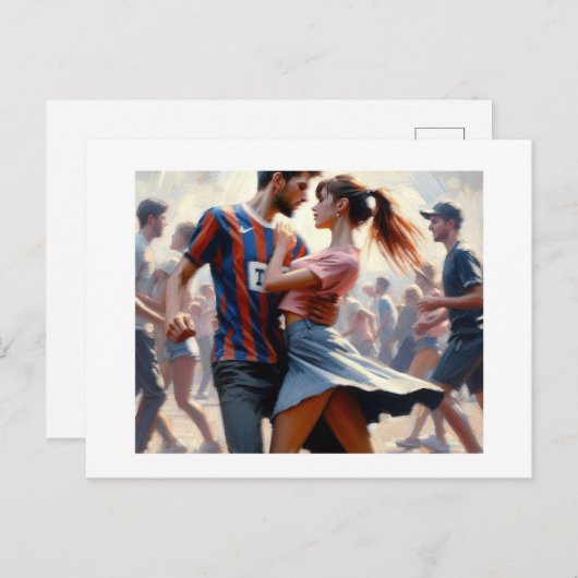 Teens Dancing, Postkarte (Vorne/Hinten)