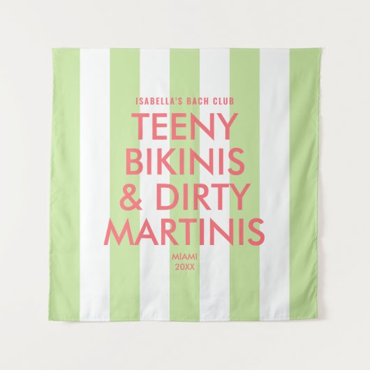 Teeny Bikinis & Dirty Martinis Bach Club Wandteppich (Vorderseite)