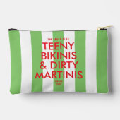 Teeny Bikinis & Dirty Martinis Beach Club Zubehörtasche (Rückseite)