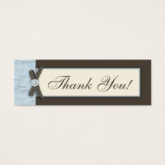 Teeny Toes BLU TY Skinny Gift Tag (Vorderseite)