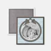 Teeny Toes Blue Foto Magnet 2 (Vorderseite/Rückseite)