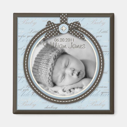 Teeny Toes Blue Foto Magnet 2 (Vorne)