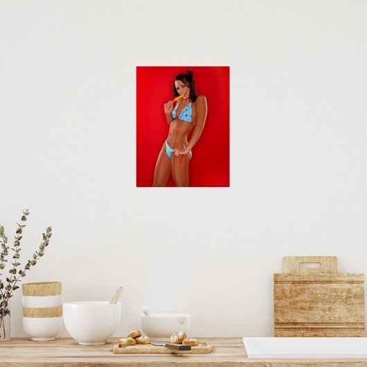 Teeny Würstchen Little Polka Dot Bikini Poster (Küche)