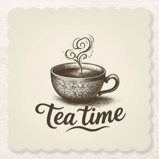 Teepapier-Unterlagen Untersetzer (Vorderseite)