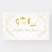 Teeparty-Blumen-Baby-Party Banner (Horizontal)