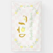 Teeparty-Blumen-Baby-Party Banner (Vertikal)