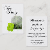 Teeparty-Einladungen Visitenkarte (Vorne/Hinten)