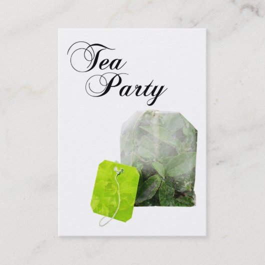 Teeparty-Einladungen Visitenkarte (Vorderseite)
