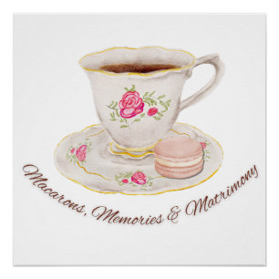 Teeparty Elegante Brautparty Junggesellinnenabschi Poster