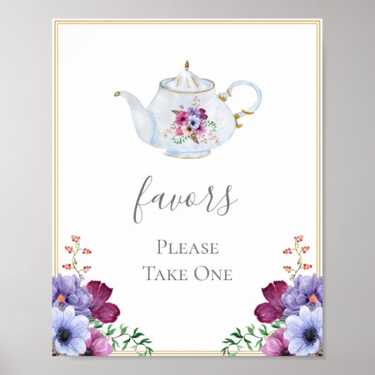 Teeparty-Geschenke Braut-Dusche Poster (Vorne)