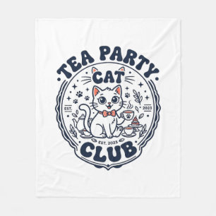 Teeparty-Katzchenliebhaber-Shirt Kunst - Teeparty- Fleecedecke