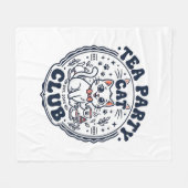 Teeparty-Katzchenliebhaber-Shirt Kunst - Teeparty- Fleecedecke (Vorderseite (Horizontal))