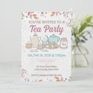 Teeparty- und High-Tea-Einladung Einladung