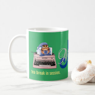Teepause Schreibmaschine Tasse
