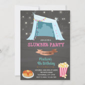 Teepe-sleepover Geburtstagseinladung Einladung (Vorderseite)