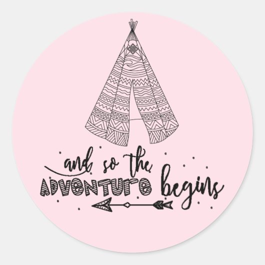 Teepee Adventure fängt an, Sticker zu bevorzugen (Vorderseite)