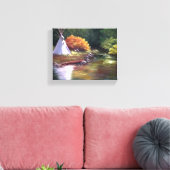 TeePee am Fluss Leinwanddruck (Insitu (Wohnzimmer))