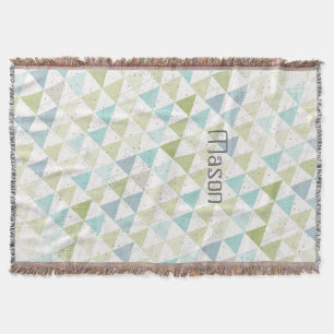 Teepee Aqua Green und Gray Moon Clouds Lodge Boys Decke