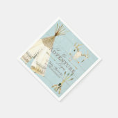 Teepee Boho Tribal Deer Arrows Boy Baby Dusche Serviette (Ecke)