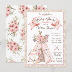 TeePee Fox Baby Shower Einladungen