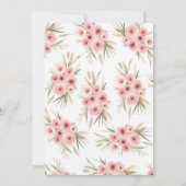 TeePee Fox Tribal Baby Girl Shower Einladungen (Rückseite)