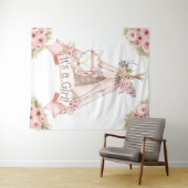 Teepee Fox Tribal Babydusche Hintergrund Wandteppich (Beispiel (Horizontal))