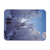 Teepee im Winter Magnet (Horizontal)