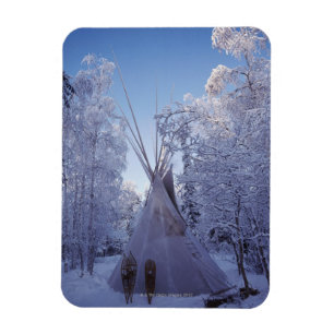 Teepee im Winter Magnet