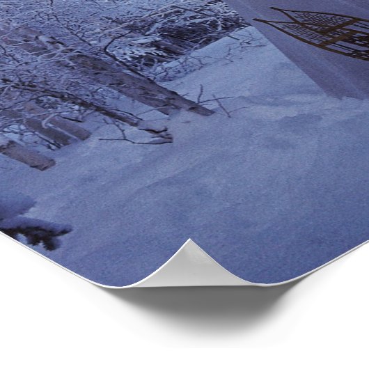 Teepee im Winter Poster (Ecke)