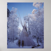 Teepee im Winter Poster (Vorne)