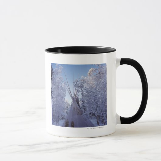 Teepee im Winter Tasse (Rechts)
