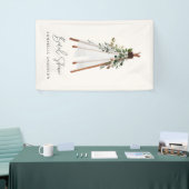 Teepee moderne bohemianische Garten aus Blättern s Banner (Messeveranstaltung)