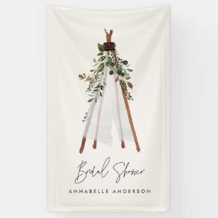 Teepee moderne bohemianische Garten aus Blättern s Banner