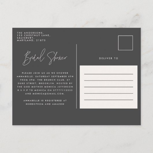 Teepee moderne bohemianische Garten aus Blättern s Einladungspostkarte (Rückseite)